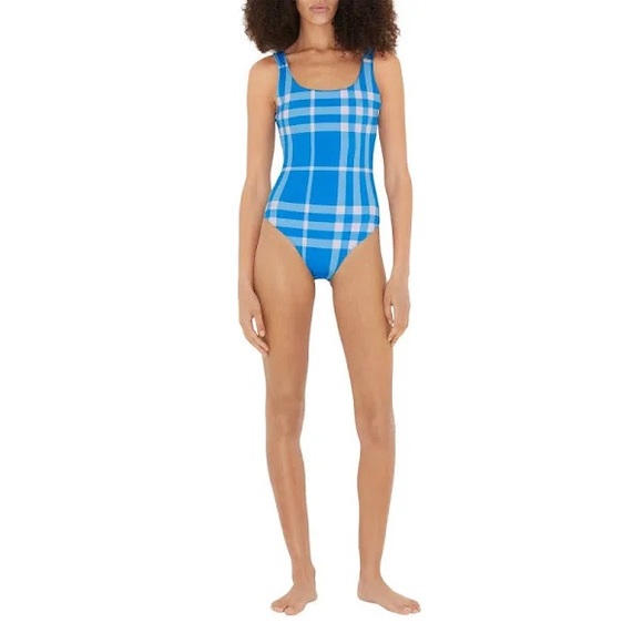 Burberry Other - Burberry Paige Check One-piece Swimsuit Blue & White